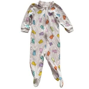 George Multicolor Gummy Bear Print Kids Footie 3-6 Months